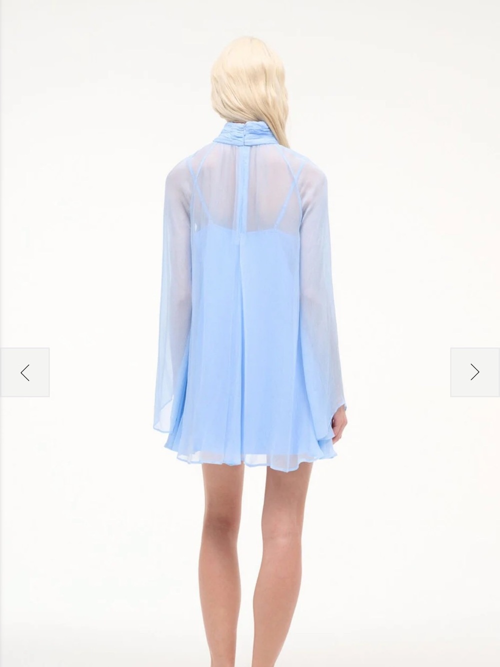 Staud Esther Mini Dress Clear Blue - Picture 4 of 6
